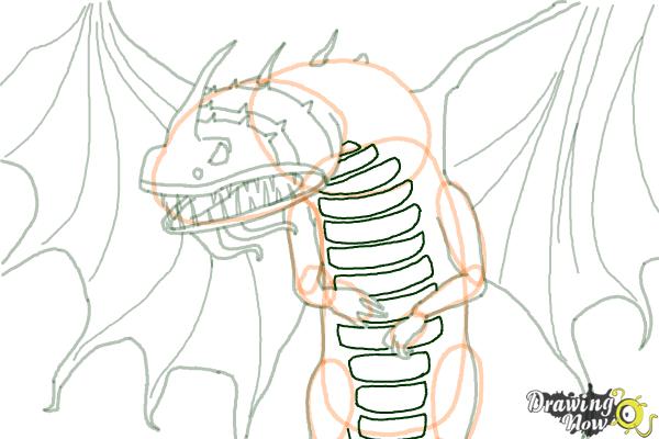 How to Draw a Flightmare Dragon from How to Train Your Dragon - Step 18 How to Draw a Flightmare Dragon from How to Train Your Dragon - Step 18