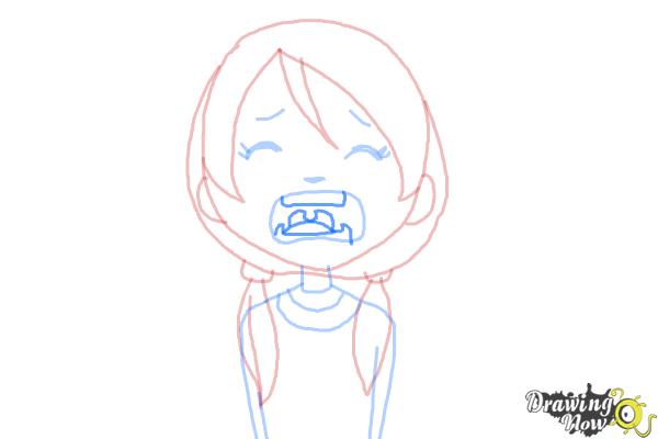How to Draw a Girl Crying - Step 6