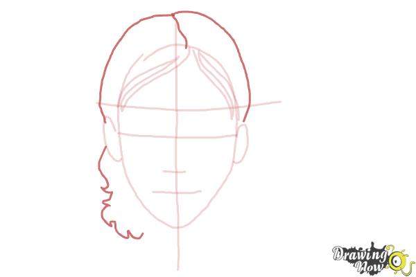 How to Draw a Girl Face - Step 4 How to Draw a Girl Face - Step 4