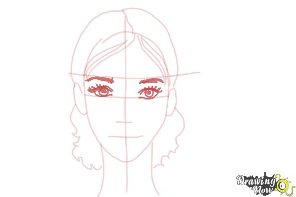 How to Draw a Girl Face - Step 6 How to Draw a Girl Face - Step 6
