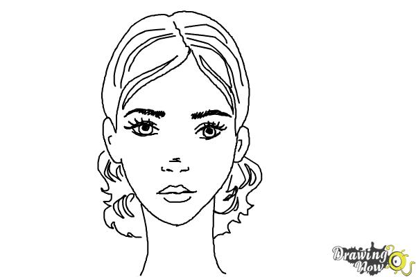 How to Draw a Girl Face - Step 8 How to Draw a Girl Face - Step 8