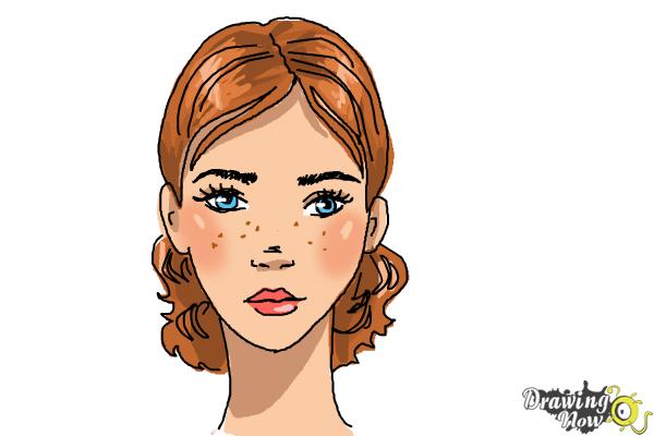 How to Draw a Girl Face - Step 9 How to Draw a Girl Face - Step 9