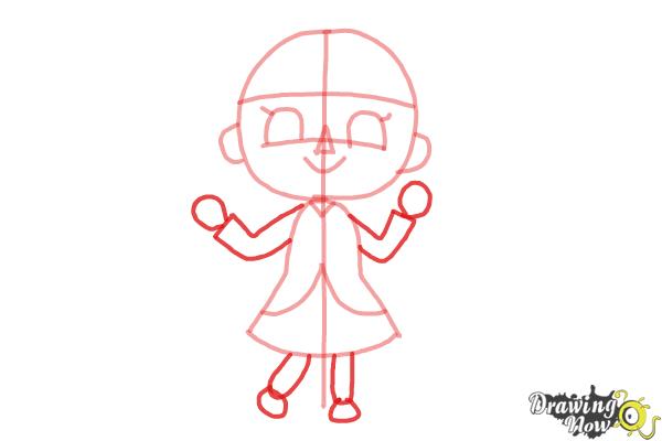 How to Draw a Girl from Animal Crossing - Step 5 How to Draw a Girl from Animal Crossing - Step 5