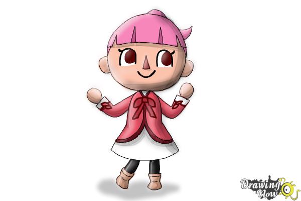 How to Draw a Girl from Animal Crossing - Step 8 How to Draw a Girl from Animal Crossing - Step 8