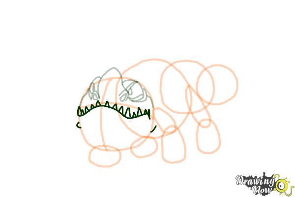 How to Draw a Gronckle Dragon from How to Train Your Dragon - Step 7 How to Draw a Gronckle Dragon from How to Train Your Dragon - Step 7