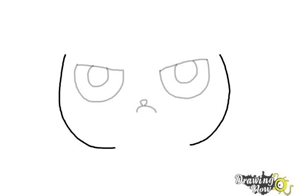 How to Draw a Grumpy Cat - Step 4 How to Draw a Grumpy Cat - Step 4