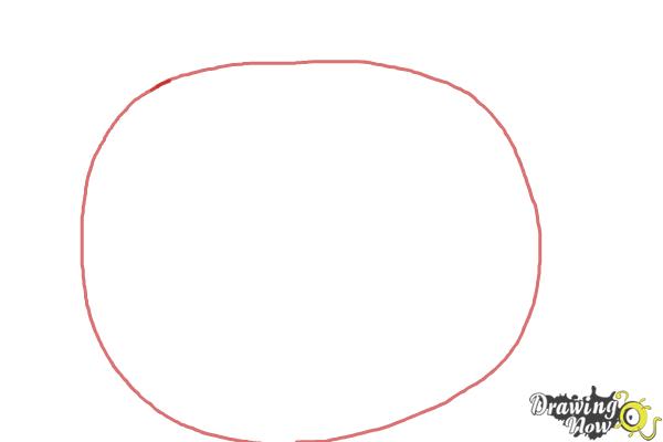 How to Draw a Halloween Pumpkin - Step 1 How to Draw a Halloween Pumpkin - Step 1