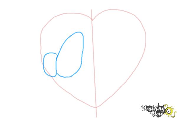 How to Draw a Heart With a Bow - Step 2 How to Draw a Heart With a Bow - Step 2
