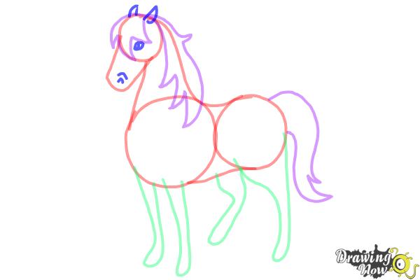 How to Draw a Horse Easy - Step 8 How to Draw a Horse Easy - Step 8