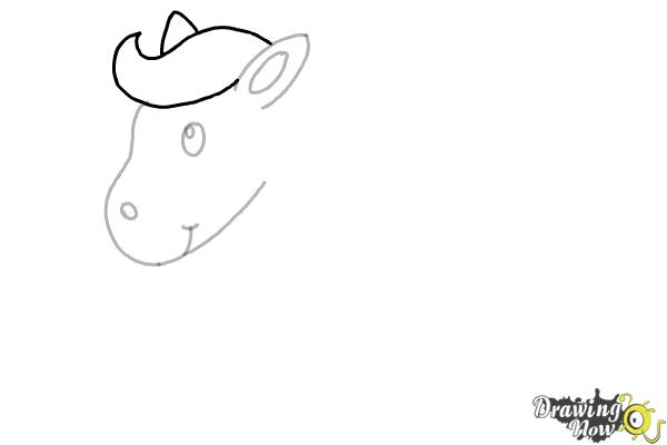 How to Draw a Horse for Kids (9 easy steps) - Step 4 How to Draw a Horse for Kids (9 easy steps) - Step 4