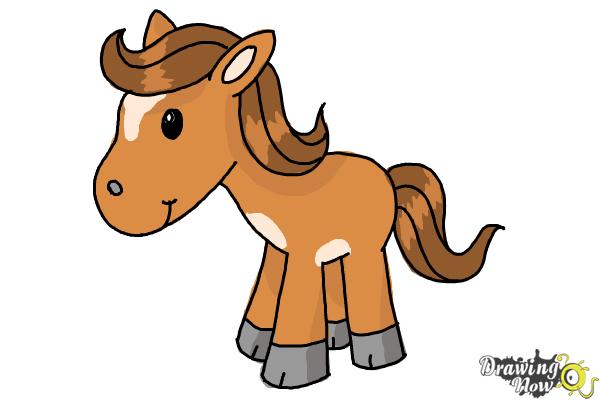 How to Draw a Horse for Kids (9 easy steps) - Step 9 How to Draw a Horse for Kids (9 easy steps) - Step 9