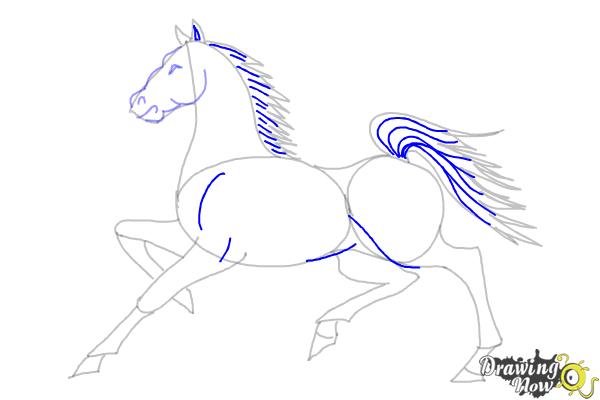 How to Draw a Horse (Ver 2) - Step 10 How to Draw a Horse (Ver 2) - Step 10