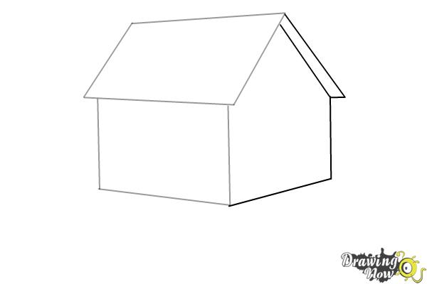 How to Draw a House Step by Step - Step 3 How to Draw a House Step by Step - Step 3