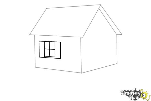 How to Draw a House Step by Step - Step 4 How to Draw a House Step by Step - Step 4