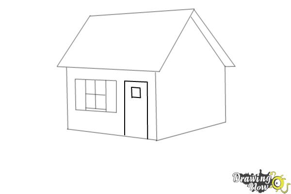 How to Draw a House Step by Step - Step 5 How to Draw a House Step by Step - Step 5