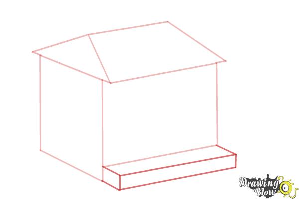 How to Draw a House, Two Story House - Step 4 How to Draw a House, Two Story House - Step 4