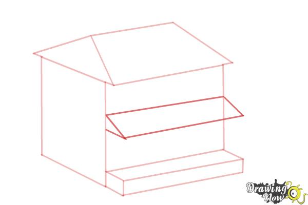 How to Draw a House, Two Story House - Step 5 How to Draw a House, Two Story House - Step 5