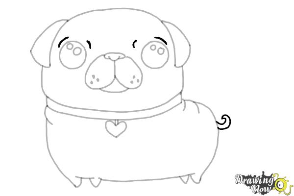How to Draw a Kawaii Dog - Step 10 How to Draw a Kawaii Dog - Step 10