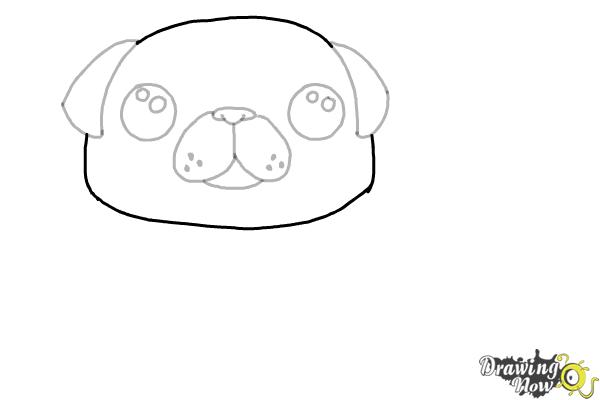 How to Draw a Kawaii Dog - Step 6 How to Draw a Kawaii Dog - Step 6