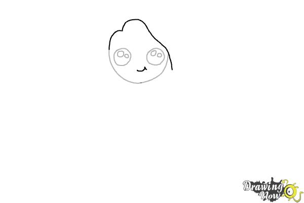 How to Draw a Kawaii Girl - Step 4 How to Draw a Kawaii Girl - Step 4