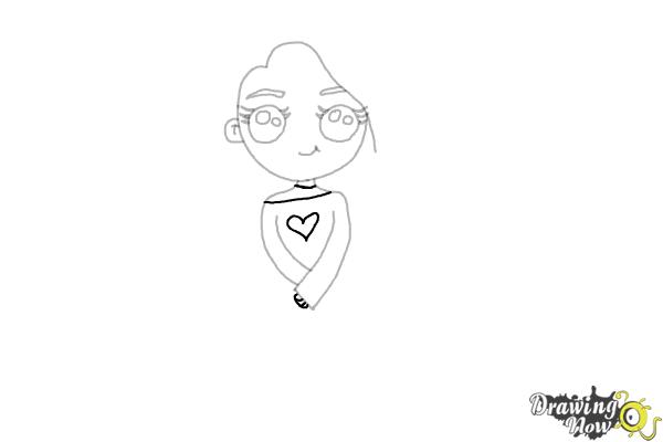 How to Draw a Kawaii Girl - Step 7 How to Draw a Kawaii Girl - Step 7