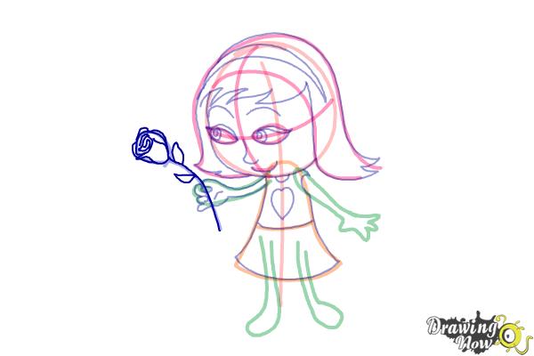 How to Draw a Little Girl Step by Step - Step 7 How to Draw a Little Girl Step by Step - Step 7