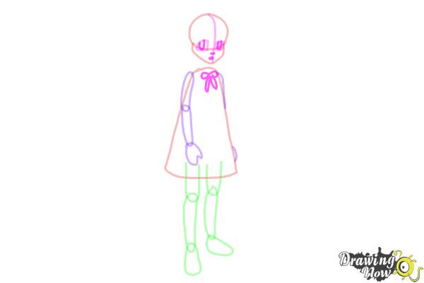 How to Draw a Manga Angel - Step 6