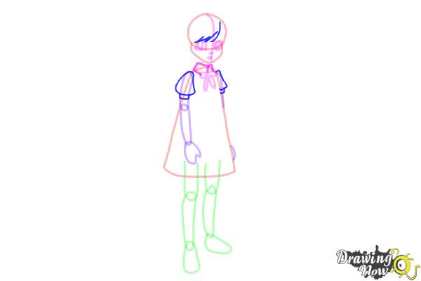 How to Draw a Manga Angel - Step 7