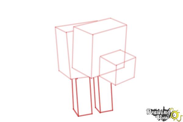 How to Draw a Minecraft Wolf - Step 6 How to Draw a Minecraft Wolf - Step 6