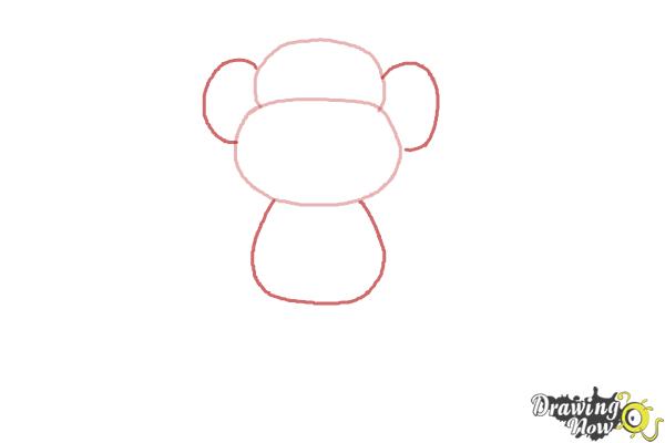 How to Draw a Monkey Step by Step - Step 2 How to Draw a Monkey Step by Step - Step 2
