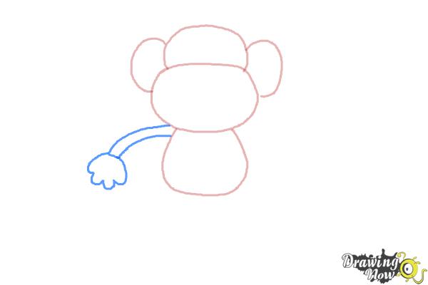 How to Draw a Monkey Step by Step - Step 3 How to Draw a Monkey Step by Step - Step 3