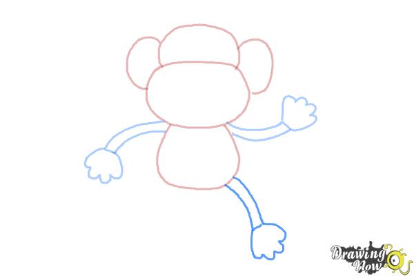 How to Draw a Monkey Step by Step - Step 5 How to Draw a Monkey Step by Step - Step 5