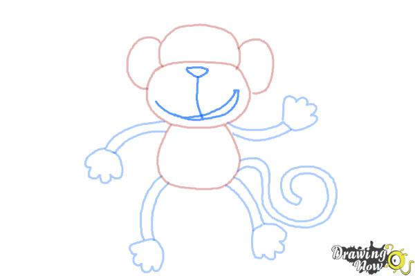 How to Draw a Monkey Step by Step - Step 8 How to Draw a Monkey Step by Step - Step 8