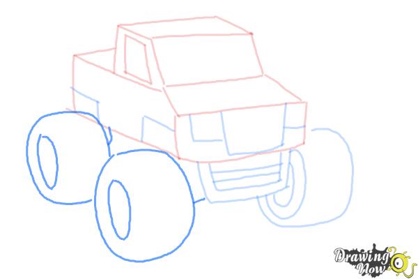 How to Draw a Monster Truck Step by Step - Step 10 How to Draw a Monster Truck Step by Step - Step 10
