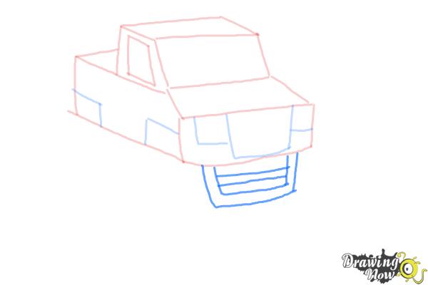 How to Draw a Monster Truck Step by Step - Step 8 How to Draw a Monster Truck Step by Step - Step 8