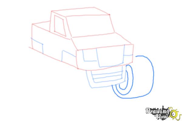 How to Draw a Monster Truck Step by Step - Step 9 How to Draw a Monster Truck Step by Step - Step 9