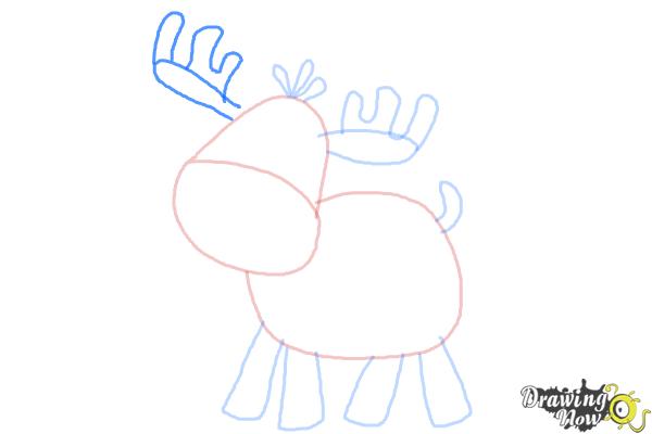 How to Draw a Moose For Kids - Step 6 How to Draw a Moose For Kids - Step 6