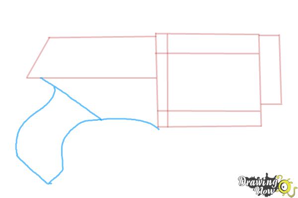 How to Draw a Nerf Gun - Step 3 How to Draw a Nerf Gun - Step 3