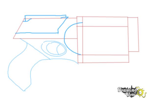 How to Draw a Nerf Gun - Step 5 How to Draw a Nerf Gun - Step 5