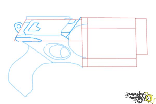 How to Draw a Nerf Gun - Step 6 How to Draw a Nerf Gun - Step 6