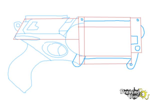 How to Draw a Nerf Gun - Step 7 How to Draw a Nerf Gun - Step 7