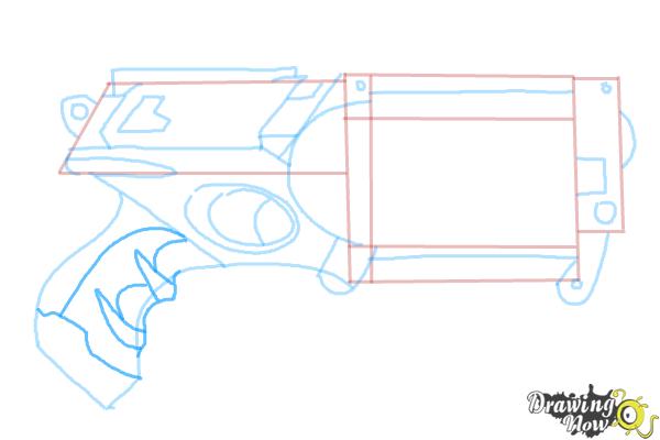 How to Draw a Nerf Gun - Step 8 How to Draw a Nerf Gun - Step 8