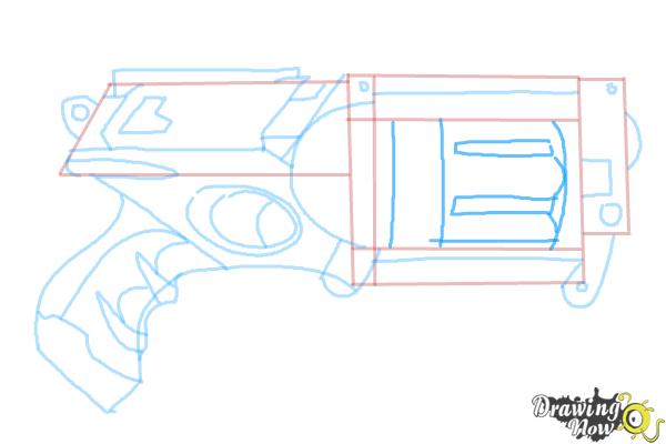 How to Draw a Nerf Gun - Step 9 How to Draw a Nerf Gun - Step 9