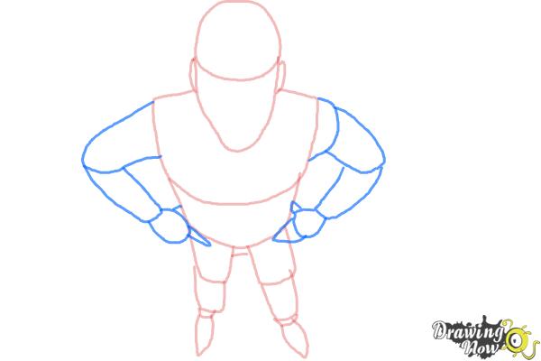 How to Draw a Person from Above - Step 4 How to Draw a Person from Above - Step 4