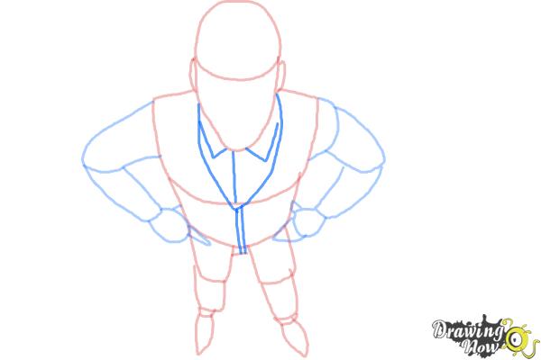 How to Draw a Person from Above - Step 5 How to Draw a Person from Above - Step 5
