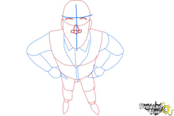 How to Draw a Person from Above - Step 6 How to Draw a Person from Above - Step 6