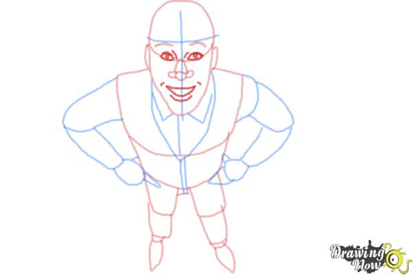 How to Draw a Person from Above - Step 7 How to Draw a Person from Above - Step 7