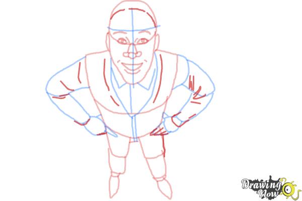 How to Draw a Person from Above - Step 8 How to Draw a Person from Above - Step 8