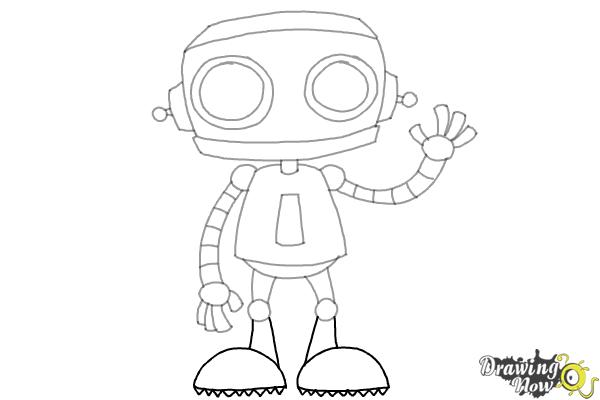 How to Draw a Robot (Ver 2) - Step 9 How to Draw a Robot (Ver 2) - Step 9