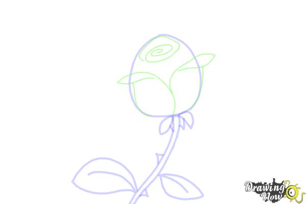 How to Draw a Rose Step by Step For Kids - Step 4 How to Draw a Rose Step by Step For Kids - Step 4
